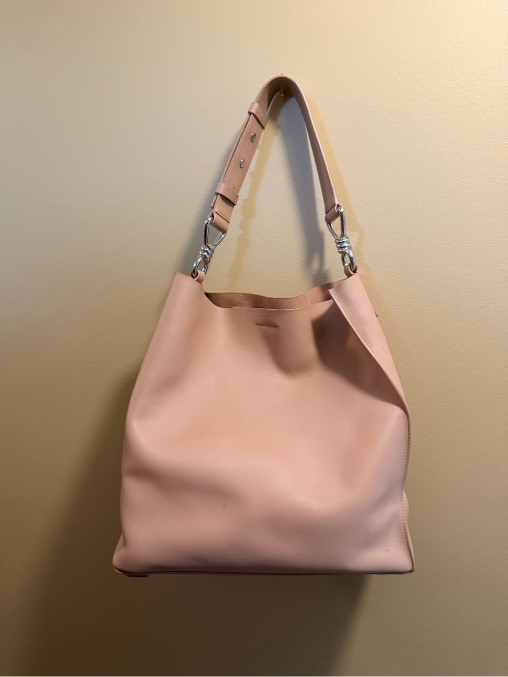 AllSaints Nude Pink North South Tote - Picture 4 of 5